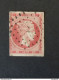 GREECE GRECIA HELLAS Ελλάδα 1861 80 I Rosso Grande Testa Hermes Cifre Arancio Tiratura Di Atene VARIETA GUANCE SPOSTATE - Used Stamps