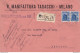 1944 RSI - N° 510 Lire 1,25 Azzurro Coppia Su Lettera Raccomandata Viaggiata - Stamped Stationery