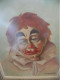 Peinture à L'huile D'un Clown Triste Signe J C Puvira 1979 - Oils