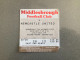 Middlesbrough V Newcastle United 1992-93 Match Ticket - Tickets & Toegangskaarten