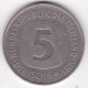 5 Deutsche Mark 1975 J Hambourg . Cupronickel ,KM# 140.1 - 5 Marcos