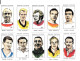 CW29 - WEST MIDLANDS CC - ENGLAND CAPTAINS - CHARLTON - MOORE - RAMSEY - LINEKER - SHILTON - ROBSON - KEEGAN... - Trading Cards