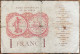 Billet De 1 Franc MINES DOMANIALES DE LA SARRE état Français B 851558  Cf Photos - 1947 Sarre