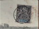 Cachet Chandernagor 1904 Timbre 10 Centimes N°5 Sur Carte Postale Suez Cachet D'arrivée Moissac Au Dos - Lettres & Documents