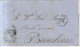 Año 1866 Edifil 81  4c  Isabel II Carta  Matasellos Rejilla Valencia 8 Mariano Rubio - Lettres & Documents