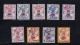 STAMPS-IRAN-1903-UNUSED-MH*-SEE-SCAN-OVERPRINT-POSTES-PERSANES-SET-8-PCS - Iran