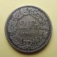 - SUISSE - 2 Francs - 1862 - Argent - - 2 Franken