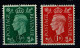 Ref 1644 - GB (1937 - 1942) KGVI Definitives - 1/2d & 1d MNH With Inverted Watermark - Neufs