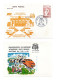 FRANCE 2 Entiers Postaux 2216 Et 2219 Sur CP Avignon Inauguration Bâtiment Voyageurs SNCF Rénové Et Baptême Du TGV N° 66 - Overprinter Postcards (before 1995)