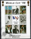 Zambia 1998 Football Soccer World Cup Set Of 3 Sheetlets + S/s MNH - 1998 – France