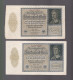 2 Billets  Allemagne    10000 Mark   Reichsbanknote  1922    République De Weimar - 10000 Mark