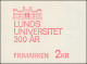 Markenheftchen 17 Universität Lund, ** - Unclassified