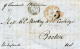 MTM121 - 1850 TRANSATLANTIC LETTER FRANCE TO USA - STEAMER AMERICA SIMPLE RATE - Marcophilie