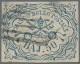 Italian States - Papal State: 1852, 50 Baj. Blue, Complete Margins, Cancelled By - Papal States