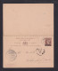 1903 - SIX  CENTS Überdruck Auf 8 C. Doppel-Ganzsache Ab Seychelles Nach ADEN - Seychellen (...-1976)