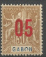 GABON N° 71 Variétée Sur Le O De GABON NEUF**  SANS CHARNIERE / Hingeless / MNH - Unused Stamps