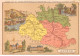 Chromos.AM14543.6x9 Cm Environ.Chocolat Aiguebelle.N°9.Carte Ariège.Foix.St Giron - Aiguebelle