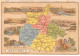 Chromos.AM14541.6x9 Cm Environ.Chocolat Aiguebelle.N°8.Carte Ardennes.Sedan.Charleville.Mézières.Fumay.Rocroy - Aiguebelle