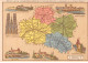 Chromos.AM14527.6x9 Cm Environ.Chocolat Aiguebelle.N°45.Carte Loiret.Orléans.Beaugency.Montargis.Pithiviers.Gien - Aiguebelle