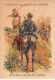 Chromos -COR11205- Biscuits Pernot- Hussard - Chasseur à Cheval - Femme -  8x12cm Env. - Pernot