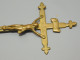 -CALVAIRE CROIX CRUCIFIX HAUTE EPOQUE XVII/XVIII BRONZE LAITON CHRIST RELIGION    E - Religious Art