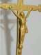 Delcampe - -CALVAIRE CROIX CRUCIFIX HAUTE EPOQUE XVII/XVIII BRONZE LAITON CHRIST RELIGION    E - Art Religieux