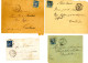 Delcampe - 15C SAGE TII BLEU SUR 100 ENVELOPPES TIMBRES TB POUR ETUDE VOIR LES SCANS POIDS 390 GRAMMES AVANT EMBALLAGE - 1877-1920: Semi-moderne Periode