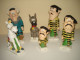 O18/ RARE Lot De 6 Figurines - Famille Dalton - Rantamplan - Jolly Jumper - 1997 - Little Figures - Plastic