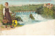 SUISSE #MK34563 SCHAFFHOUSE . SCHAFFHAUSERMADCHEN AM RHEINFALL - Schaffhouse