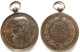 Médaille En Bronze Léopold II. Prijskamp Voor Paarden 26 Septembre 1898 Langemarck, Concours Hippique - Otros & Sin Clasificación