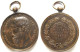 Médaille En Bronze Léopold II. Prijskamp Voor Paarden 26 Septembre 1898 Langemarck, Concours Hippique - Other & Unclassified