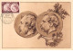 1952 . Carte Maximum . N°105597 .monaco.cinquantenaire De L Academie Goncourt .cachet Monte Carlo . - Cartoline Maximum
