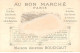 Chromos - COR14553 - Au Bon Marché - Femme - Accordéon - Fond Or - 11x7 Cm Environ - En L'état - Au Bon Marché