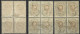 1919 - Timbres De 1900-10- Avec Surcharge G Et Nouvelle Valeur  - 3 Blocs De 4 - Non émis - - Levante