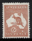 AUSTRALIA 1932  6d CHESTNUT KANGAROO (DIE IIB) STAMP PERF.12 CofA WMK  SG.132 MNH. - Ungebraucht