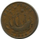 HALF PENNY 1944 UK GBAN BRETAÑA GREAT BRITAIN Moneda #AZ671.E.A - C. 1/2 Penny