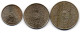 S.ARABIA- Set Of 3coins- 1, 2, 4 Ghirsh- Cu-Ni-AH1376-78 - 1956-58-KM #40-42, - Arabie Saoudite