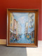 BELLE HUILE SUR TOILE - MARCHE NAPOLITAIN (mercatino Napoletano)  - NOMBREUX PERSONNAGES - 2404C - Oils