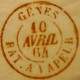 A540 - POSTE MARITIME - Lettre (LAC) GÊNES (10 AVRIL 1864) à NICE Par BATEAU à VAPEUR (LIGNE D'ITALIE) Cachet SARDE - Maritieme Post