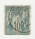 France N° 65 SAGE Type I 10 C Vert - 1876-1878 Sage (Type I)