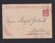 BERLIN - 5 Pf. Rot Ganzsache Gebraucht 1897 In Berlin - Privatpost