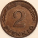 Germany Federal Republic - 2 Pfennig 1965 G, KM# 106 (#4513) - 2 Pfennig