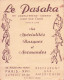 LE PASAKA . Mme LEGRAVEREND SONNET .  PARIS AUTEUIL .  - Cartas De Hotels