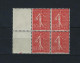 France Stamps | 1924-26 | Sower 80c | MNH #160 (block Of 4) - Unused Stamps