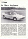 Feuillets De Magazine Matra Simca  Bagheera 1973 Essai - KFZ