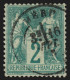 N°62, Sage 2c Vert, Type I (N Sous B), Oblitéré Càd - B/TB - 1876-1878 Sage (Tipo I)