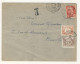 (C14) - Y&T N°813 - LETTRE PETIT COURONNE => BELGIQUE  1949 - TP TAXE BELGES COB N°TX34+TX60 - Covers & Documents