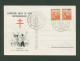 FR-CARTE POSTALE ILLUSTREE 1958 " PROPAGANDE  ANTITUBERCULEUSE " 2 TIMBRES N°736 ET 750-CACHET REIMS 12/1958 - Briefe U. Dokumente