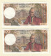 Delcampe - 10x 10 Francs VOLTAIRE FRANCE Type 1963 F.62.55 V.767 SUP Série X10 - 10 F 1963-1973 ''Voltaire''