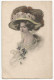 Postcard Oude Postkaart Carte Postale CPA Woman Fashion Women's Hat Femme Mode Féminine Chapeau Schilbach (3) - Schilbach